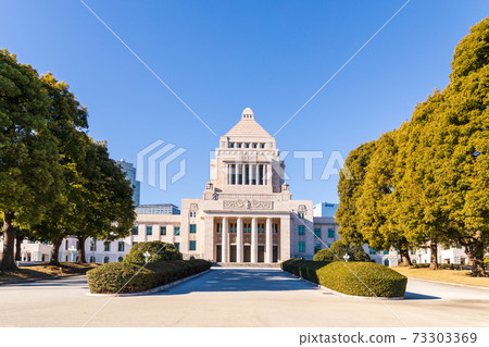 Aozora and the National Assembly Building Aozora and the National Assembly Building 73303369