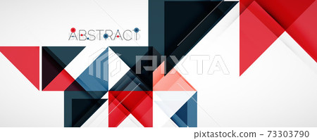 Set of vector triangle geometric backgrounds. Vector illustration for covers, banners, flyers and posters and other designs 73303790