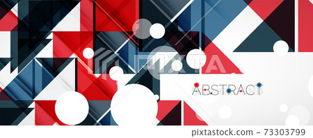Geometric abstract background. Techno color triangle shapes. Vector illustration for covers, banners, flyers and posters and other designs Geometric abstract background. Techno color triangle shapes. Vector illustration for covers, banners, flyers and posters and other designs 73303799