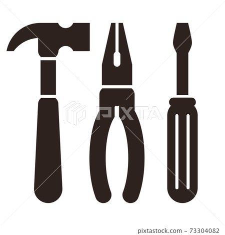 Hammer,pliers and screwdriver. Tools icon Hammer,pliers and screwdriver. Tools icon 73304082