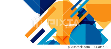 Simple circles and triangles abstract background. Vector illustration for covers, banners, flyers and posters and other designs Simple circles and triangles abstract background. Vector illustration for covers, banners, flyers and posters and other designs 73304490