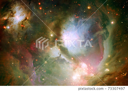 Outer space art. Starfield. Elements of this image furnished by NASA. 73307497