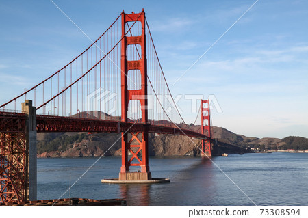 View of famous landmark the Golden Gate Bridge . San Francisco, California, USA View of famous landmark the Golden Gate Bridge . San Francisco, California, USA 73308594