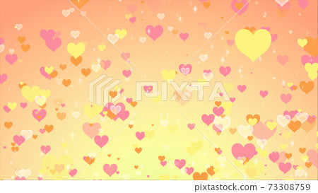 Background base with flying hearts-orange Background base with flying hearts-orange 73308759