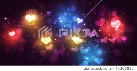 colorful hearts banner 73308833