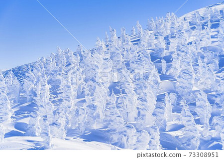 山形縣的冰與藍天山形縣山形市 73308951