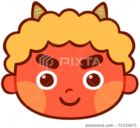 Red demon face - Stock Illustration [73310075] - PIXTA