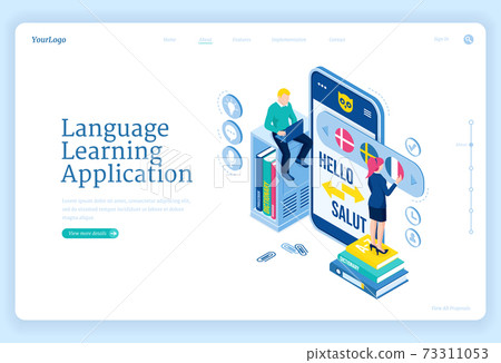 Language learning application, online education Language learning application, online education 73311053
