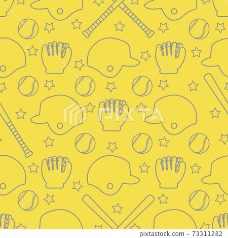 Vector sports seamless pattern. Baseball equipment Vector sports seamless pattern. Baseball equipment 73311282