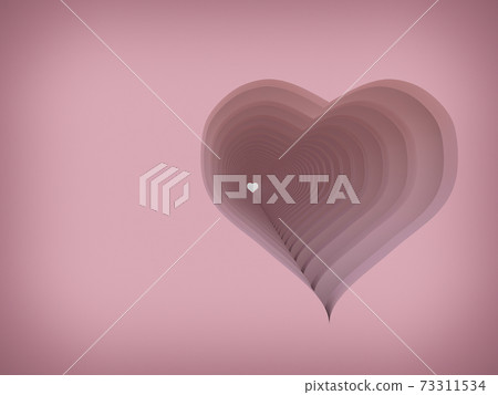 heart on pink background 3d rendering - Stock Illustration [73311534 ...