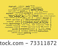 Technical writing word cloud. Technical writer or communicator, documentation, profession concept. Illustration. 73311872