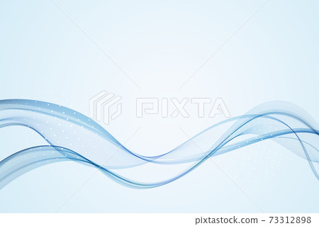 Abstract blue wave Vector background Blue wave flow 73312898