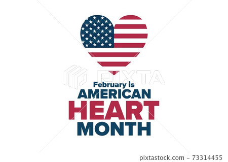 February is American Heart Month. Holiday concept. Template for background, banner, card, poster 73314455