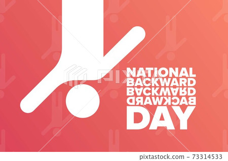 National Backward Day. January 31. Holiday concept. Template for background, banner, card, poster National Backward Day. January 31. Holiday concept. Template for background, banner, card, poster 73314533