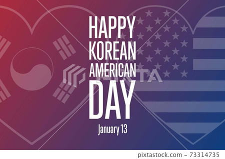 Korean American Day. January 13. Holiday... - Stock Illustration ...