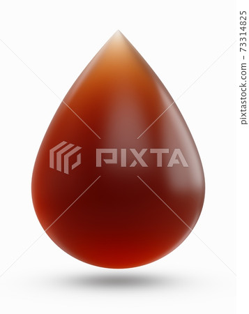 3D rendering Cola drop isolated on white background 3D rendering Cola drop isolated on white background 73314825