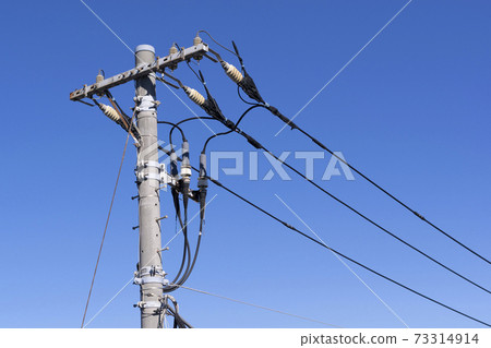 電線桿和電線 照片素材 圖片 圖庫