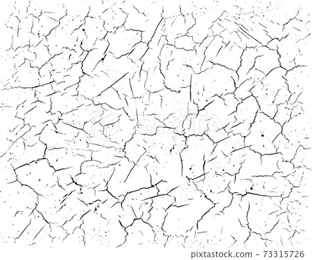Cracks on the ground abstract background or element. Black and white vector of cracked ground or dirt. 73315726