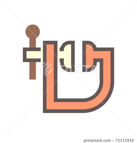 C-clamp vector icon. 73315938