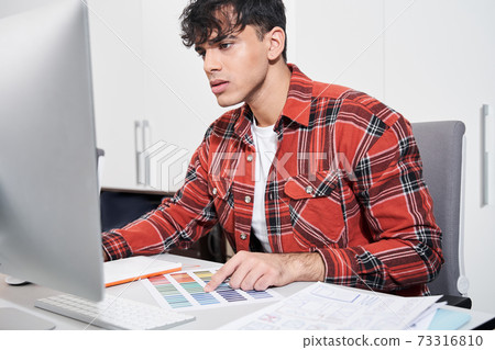 Man thinking about new project 73316810