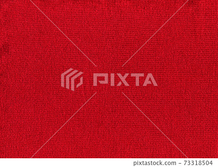 Handmade knitted fabric red wool background texture 73318504