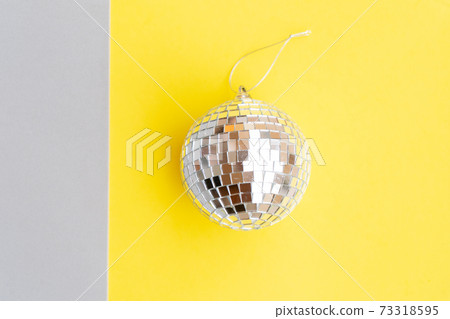 Disco balls on blue background 73318595