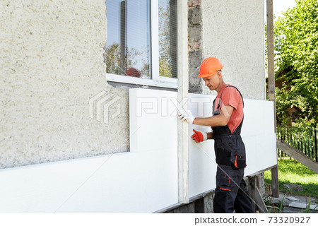 Insulation of the house with polyfoam. Insulation of the house with polyfoam. 73320927
