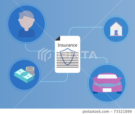 insurance coverage of house, car, life and saving vector insurance coverage of house, car, life and saving vector 73321899