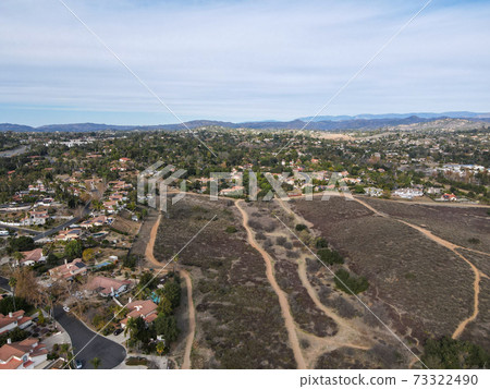 Aerial view of Kit Carson Park, municipal park in Escondido 73322490