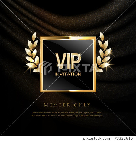 Luxury VIP gold label invitation 73322619