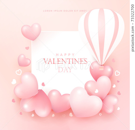 Valentines day heart background 73322700