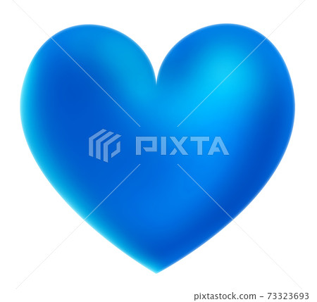 Blue three-dimensional heart background white There are other colors 73323693