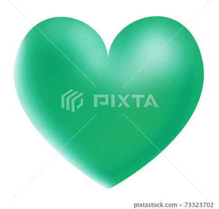 Green three-dimensional heart background white There are other colors 73323702