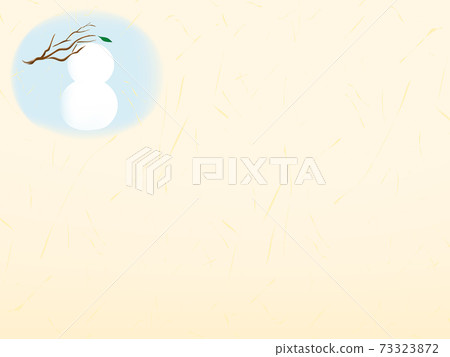 Winter snowman background illustration 73323872