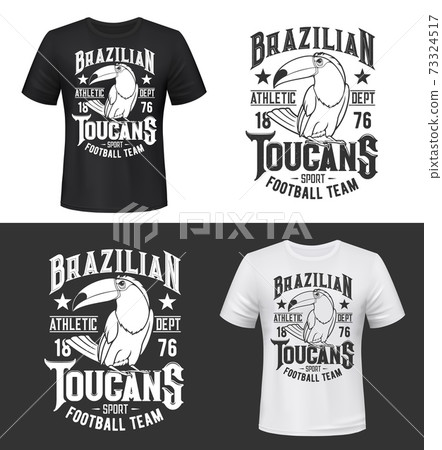 Football team toucan mascot t-shirt prints mockup 73324517