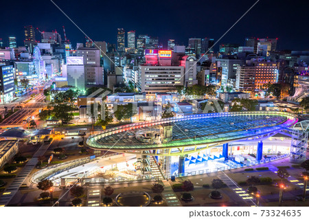 《Aichi Prefecture》 Nagoya city night view, Sakae cityscape 73324635