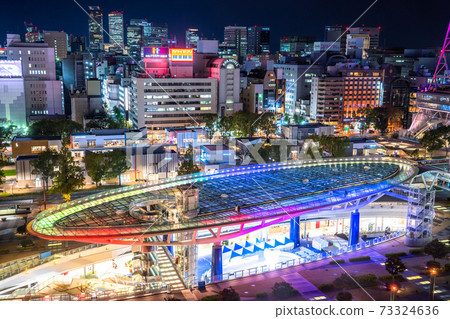 《愛知縣》名古屋市夜景，榮市容 73324636