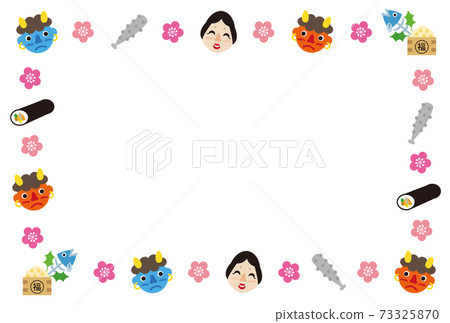 Setsubun frame card Setsubun frame card 73325870