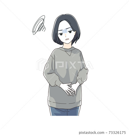 A woman in her 40s who is hungry 73326175