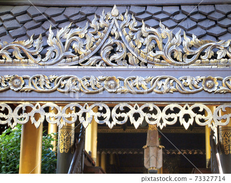 beautiful gable of the famous temple 73327714