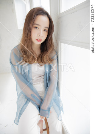 Yurufuwa Long Hair Japanese Hairstyle Hairstyle Beauty Model 73328574