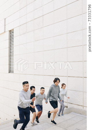 People running in city People running in city 73331796