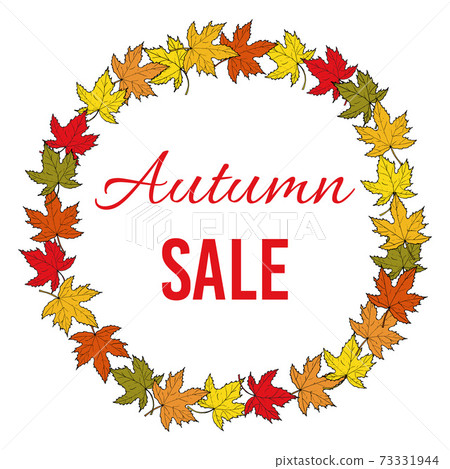 Autumn fall sale poster. Autumn fall sale poster. 73331944