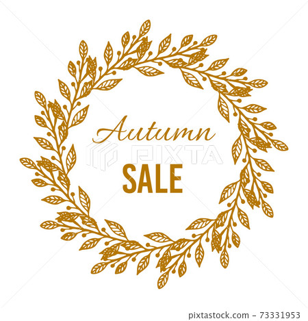 Autumn fall sale poster. 73331953