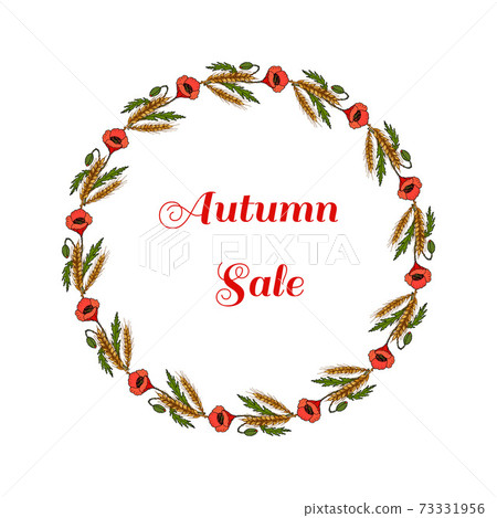 Autumn fall sale poster. Autumn fall sale poster. 73331956