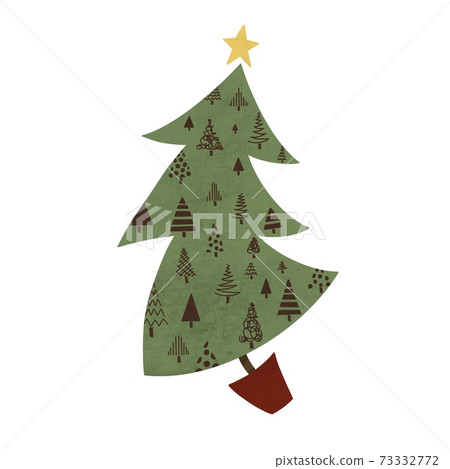 Dancing christmas tree isolated.  73332772
