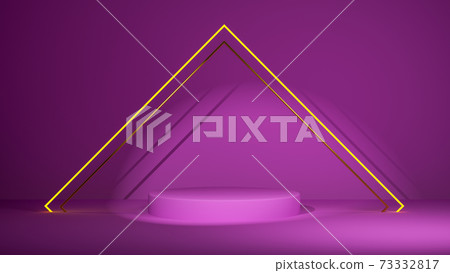 Pedestal podium. Abstract 3d concept illuminated pedestal by spotlights. Perfect image for fashion, clothes or cosmetics. Place your object or product on pedestal. 3d rendering Pedestal podium. Abstract 3d concept illuminated pedestal by spotlights. Perfect image for fashion, clothes or cosmetics. Place your object or product on pedestal. 3d rendering 73332817
