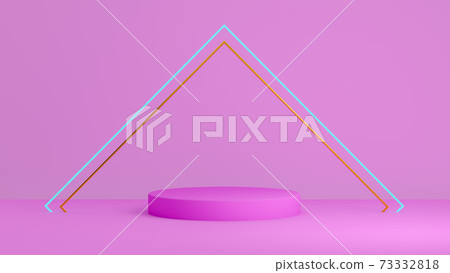 Pedestal podium. Abstract 3d concept illuminated pedestal by spotlights. Perfect image for fashion, clothes or cosmetics. Place your object or product on pedestal. 3d rendering Pedestal podium. Abstract 3d concept illuminated pedestal by spotlights. Perfect image for fashion, clothes or cosmetics. Place your object or product on pedestal. 3d rendering 73332818