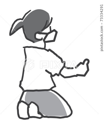 體驗illustration美大島Tsu的插圖,為戴著和服的女人戴上口罩 體驗illustration美大島Tsu的插圖,為戴著和服的女人戴上口罩 73334291