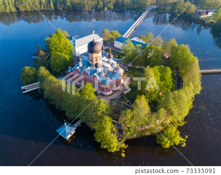 Holy Vvedensky Island Monastery near Pokrov 73335091
